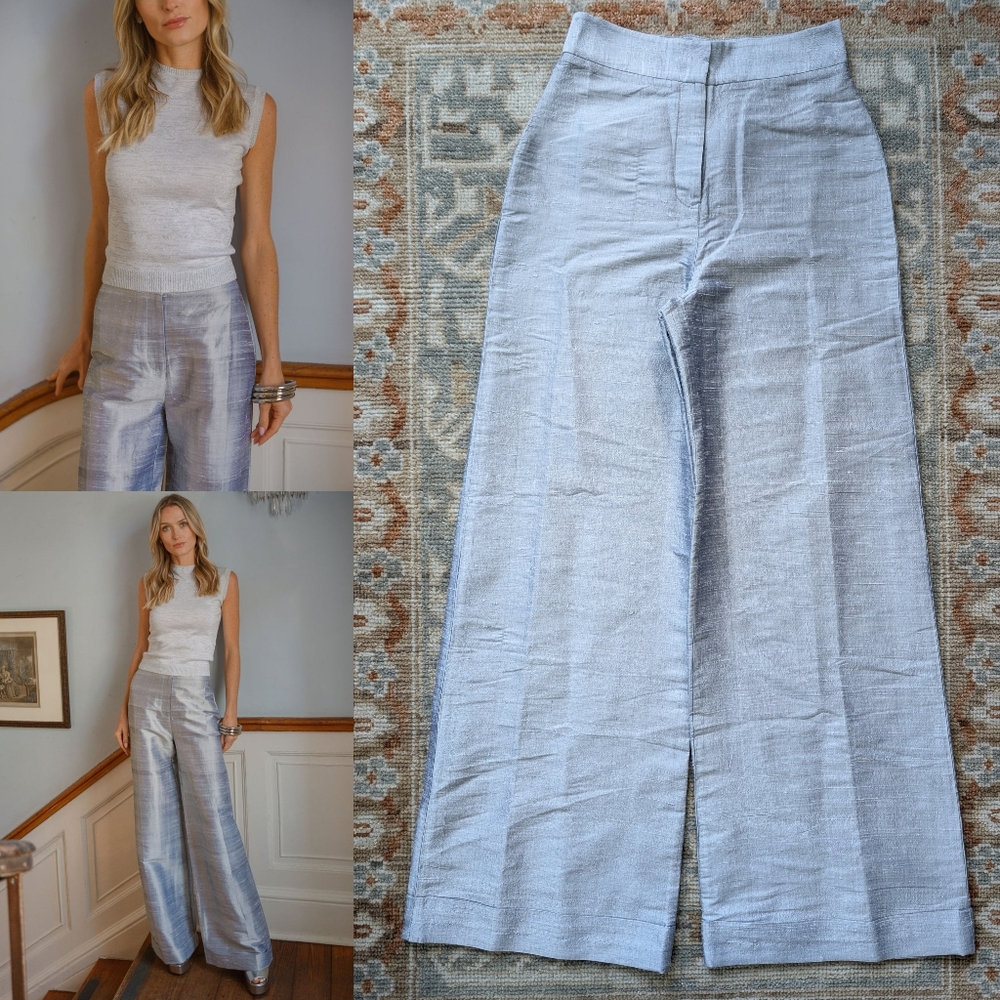 Julia Amory Silk Julia High Waisted Wide Leg Pants Sz S